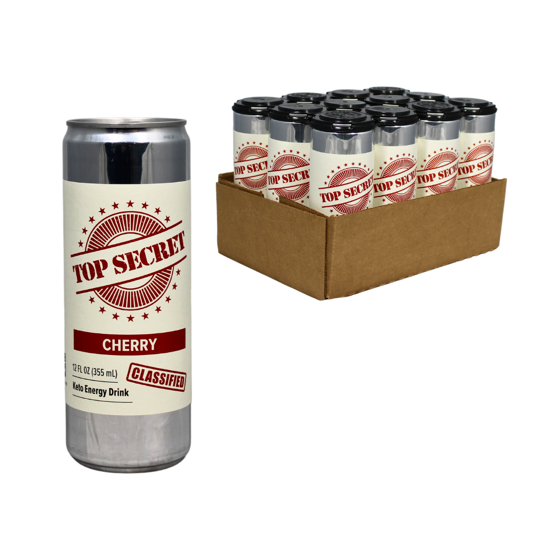 Top Secret Cherry Energy Drink 12pk