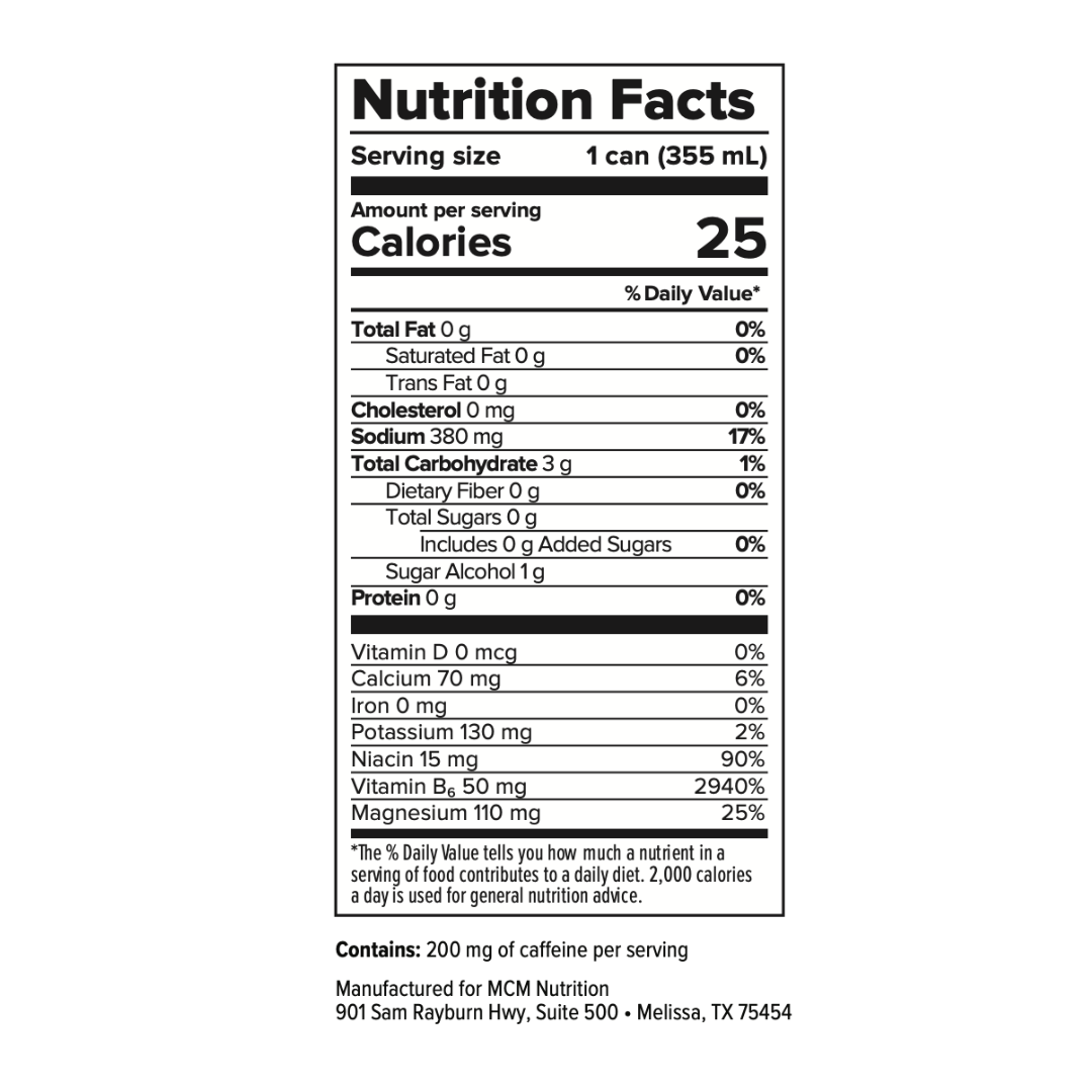 Top Secret Cherry Energy Drink 12pk