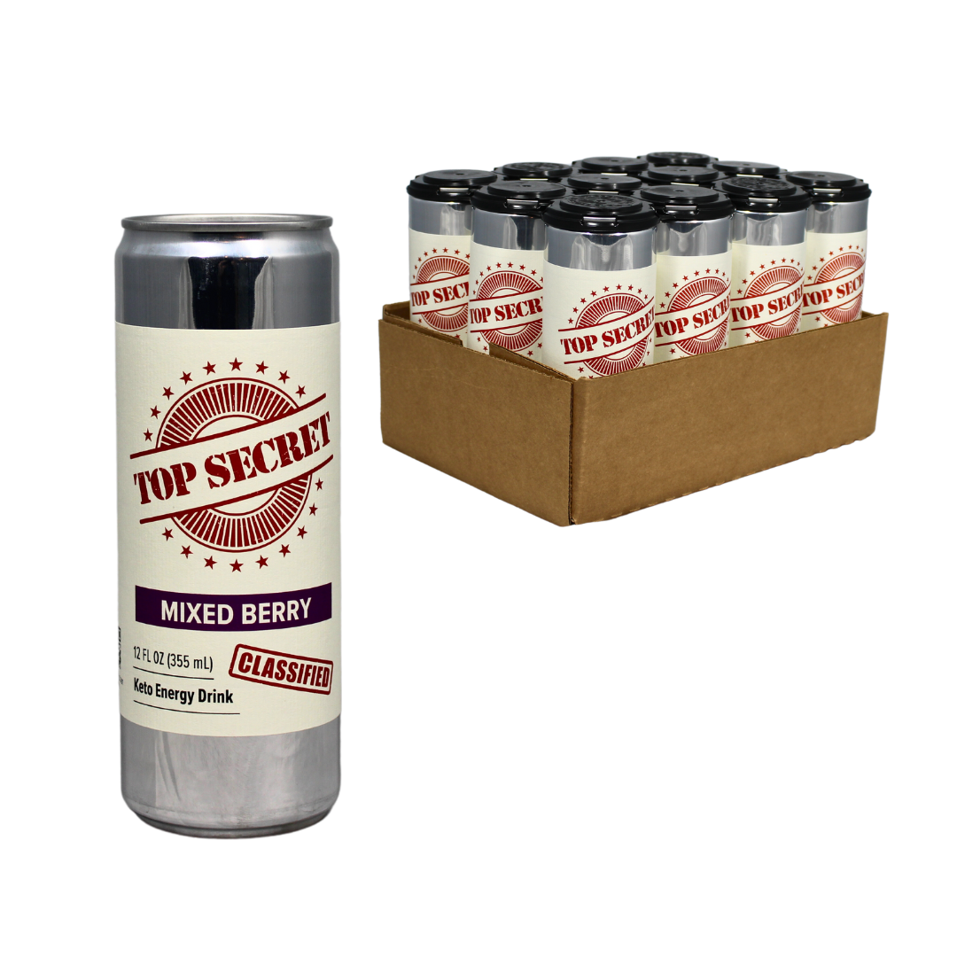 Top Secret Mixed Berry Energy Drink 12 pk