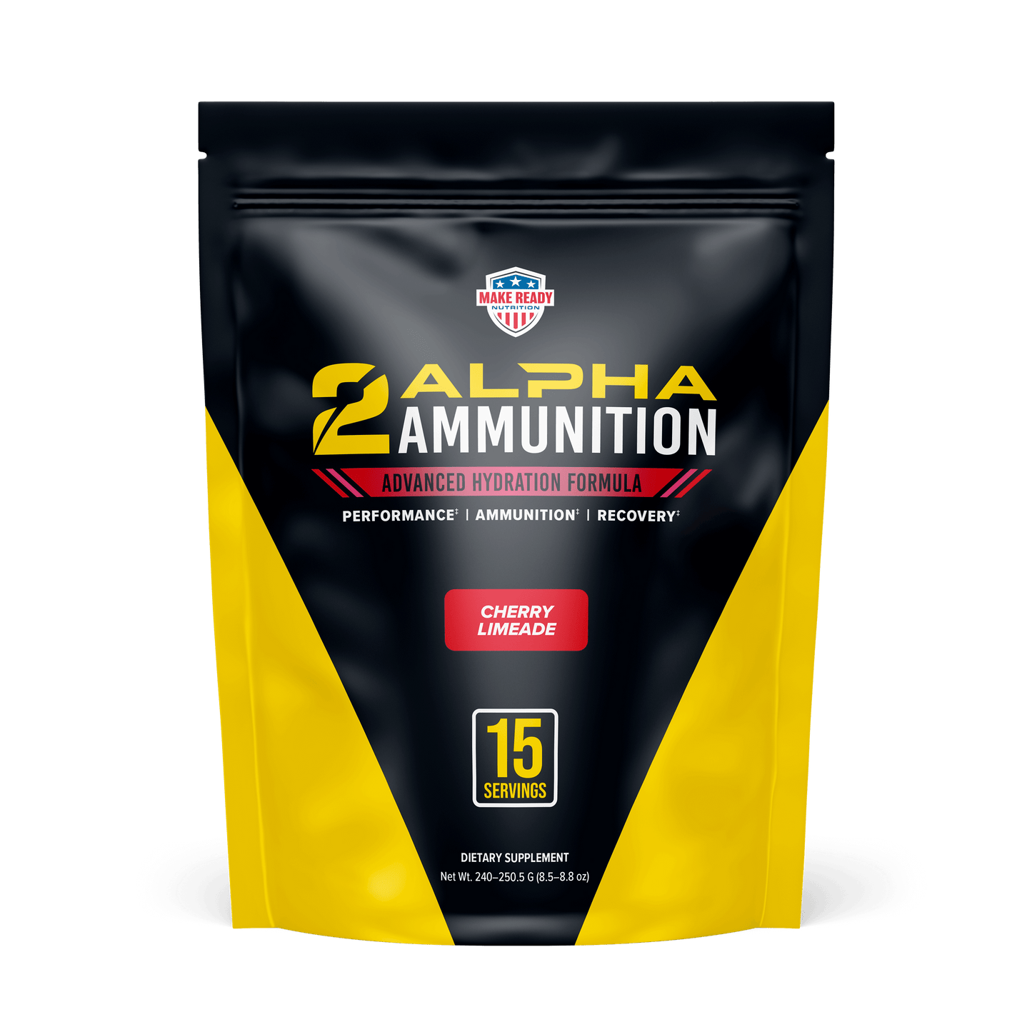 2ALPHA Ammunition Cherry Limeade Stick Packs for On-the-Go (Hydration, Stamina, & Immune Support) OTG's