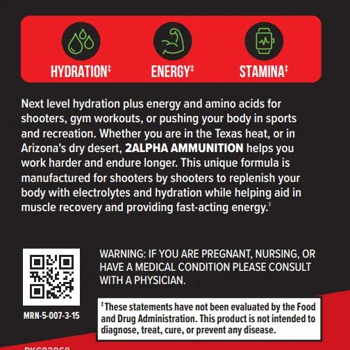 2ALPHA Ammunition Cherry Limeade (Hydration, Stamina, & Immune Support) - Make Ready Nutrition and 2Alpha