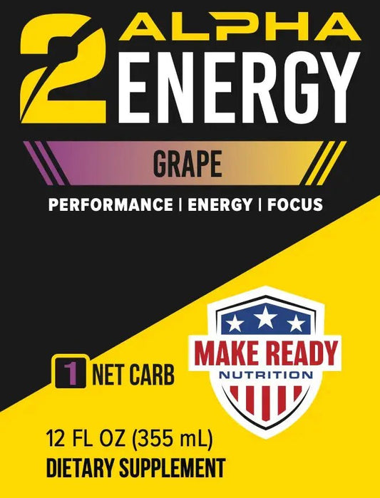 2Alpha Energy & Cognitive Drink Grape 12 pack - Make Ready Nutrition and 2Alpha