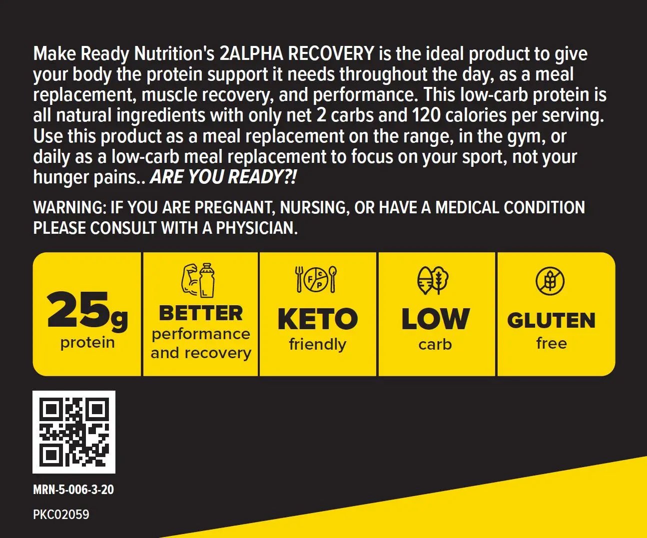 2ALPHA Recovery (25g Protein ) CHOCOLATE - Make Ready Nutrition and 2Alpha