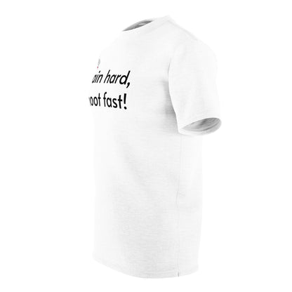 Train Hard, Shoot Fast Unisex Cut & Sew Tee (AOP) Printify