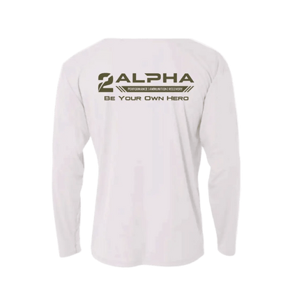 Be Your Own Hero - White Long Sleeve - Make Ready Nutrition and 2Alpha