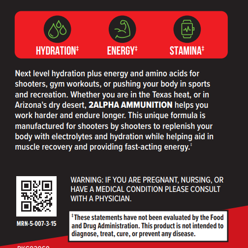 2ALPHA Ammunition Cherry Limeade (Hydration, Stamina, & Immune Support)