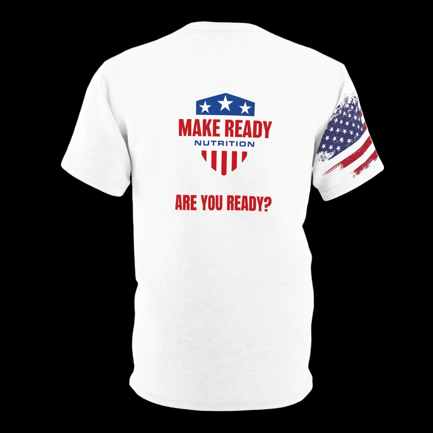 Train Hard, Shoot Fast Unisex Cut & Sew Tee (AOP) - Make Ready Nutrition and 2Alpha